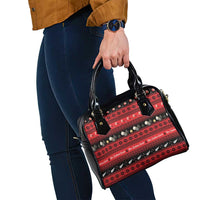 New Zealand Darts Christmas Shoulder Handbag Merry Xmas Aotearoa Maori Red - Polynesian Pride