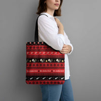 New Zealand Darts Christmas Tote Bag Merry Xmas Aotearoa Maori Red - Polynesian Pride