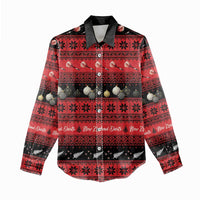 New Zealand Darts Christmas Women Casual Shirt Merry Xmas Aotearoa Maori Red LT14 - Polynesian Pride