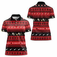 New Zealand Darts Christmas Women Polo Shirt Merry Xmas Aotearoa Maori Red LT14 - Polynesian Pride