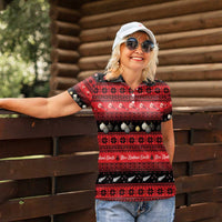 New Zealand Darts Christmas Women Polo Shirt Merry Xmas Aotearoa Maori Red LT14 - Polynesian Pride