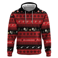 New Zealand Darts Christmas Zip Hoodie Merry Xmas Aotearoa Maori Red - Polynesian Pride