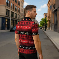 New Zealand Darts Christmas Zipper Polo Shirt Merry Xmas Aotearoa Maori Red LT14 - Polynesian Pride