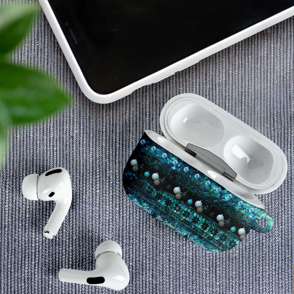 New Zealand Darts Christmas AirPods Case Merry Xmas Aotearoa Maori Paua Shell - Polynesian Pride