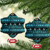 New Zealand Darts Christmas Ceramic Ornament Merry Xmas Aotearoa Maori Paua Shell - Polynesian Pride