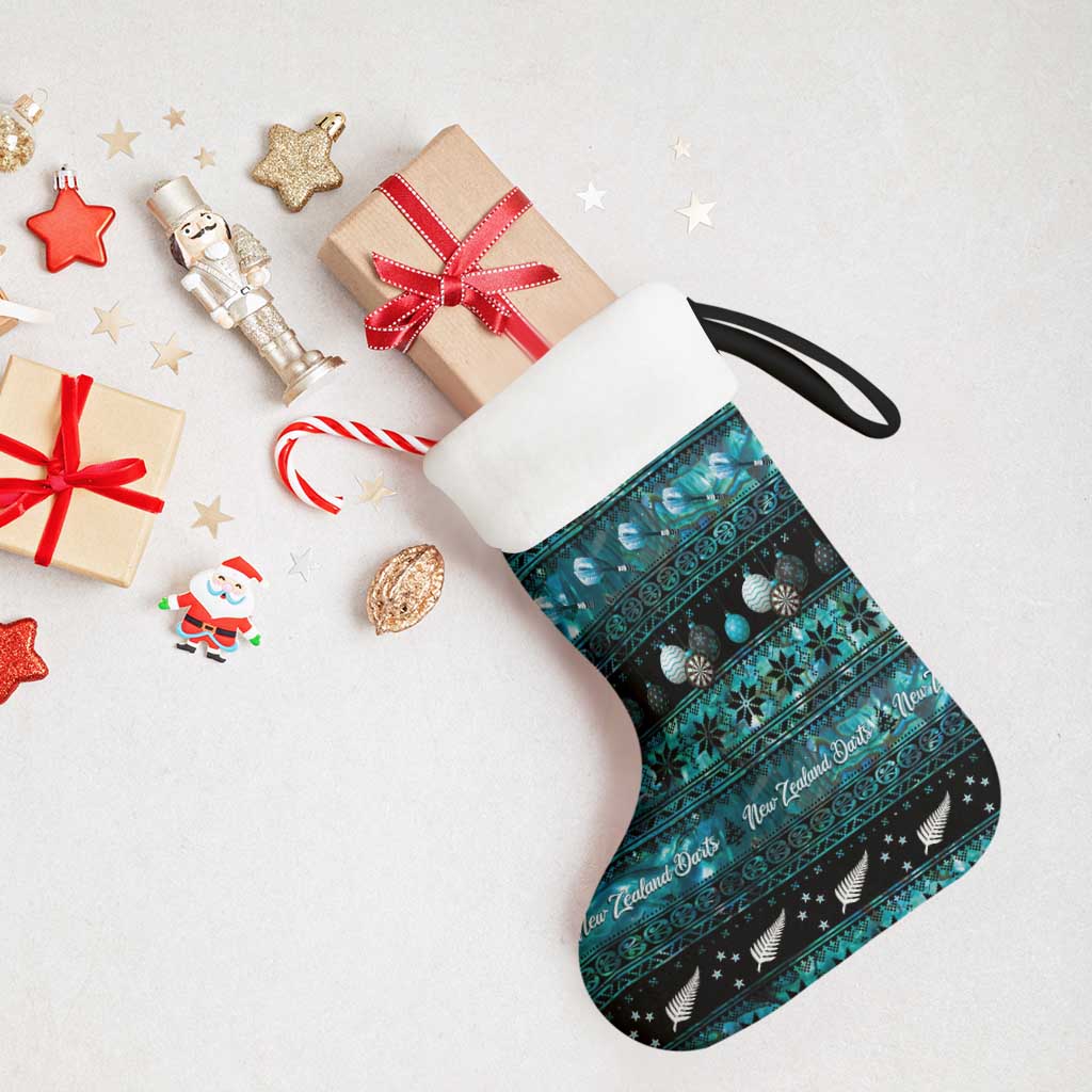New Zealand Darts Christmas Stocking Merry Xmas Aotearoa Maori Paua Shell - Polynesian Pride