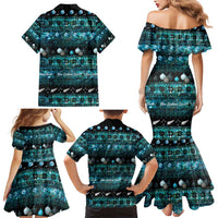 New Zealand Darts Christmas Family Matching Mermaid Dress and Hawaiian Shirt Merry Xmas Aotearoa Maori Paua Shell LT14 - Polynesian Pride