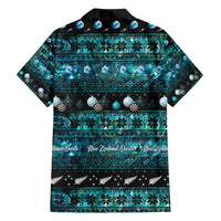 New Zealand Darts Christmas Family Matching Short Sleeve Bodycon Dress and Hawaiian Shirt Merry Xmas Aotearoa Maori Paua Shell LT14 - Polynesian Pride