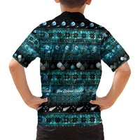 New Zealand Darts Christmas Family Matching Tank Maxi Dress and Hawaiian Shirt Merry Xmas Aotearoa Maori Paua Shell LT14 - Polynesian Pride
