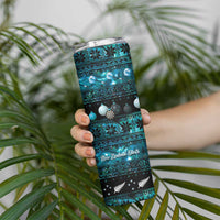 New Zealand Darts Christmas Skinny Tumbler Merry Xmas Aotearoa Maori Paua Shell LT14 - Polynesian Pride