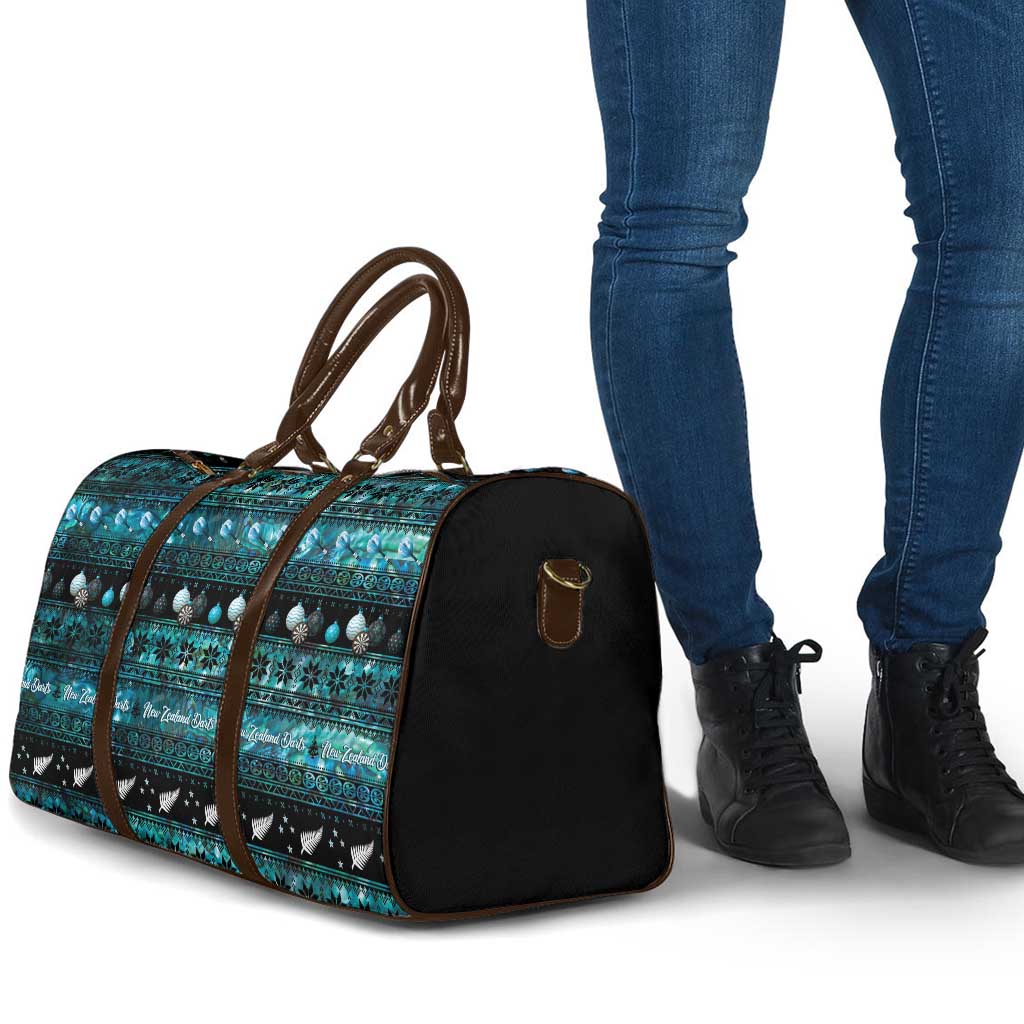 New Zealand Darts Christmas Travel Bag Merry Xmas Aotearoa Maori Paua Shell - Polynesian Pride