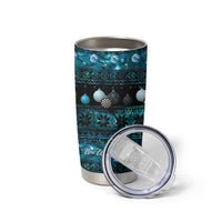 New Zealand Darts Christmas Tumbler Cup Merry Xmas Aotearoa Maori Paua Shell - Polynesian Pride