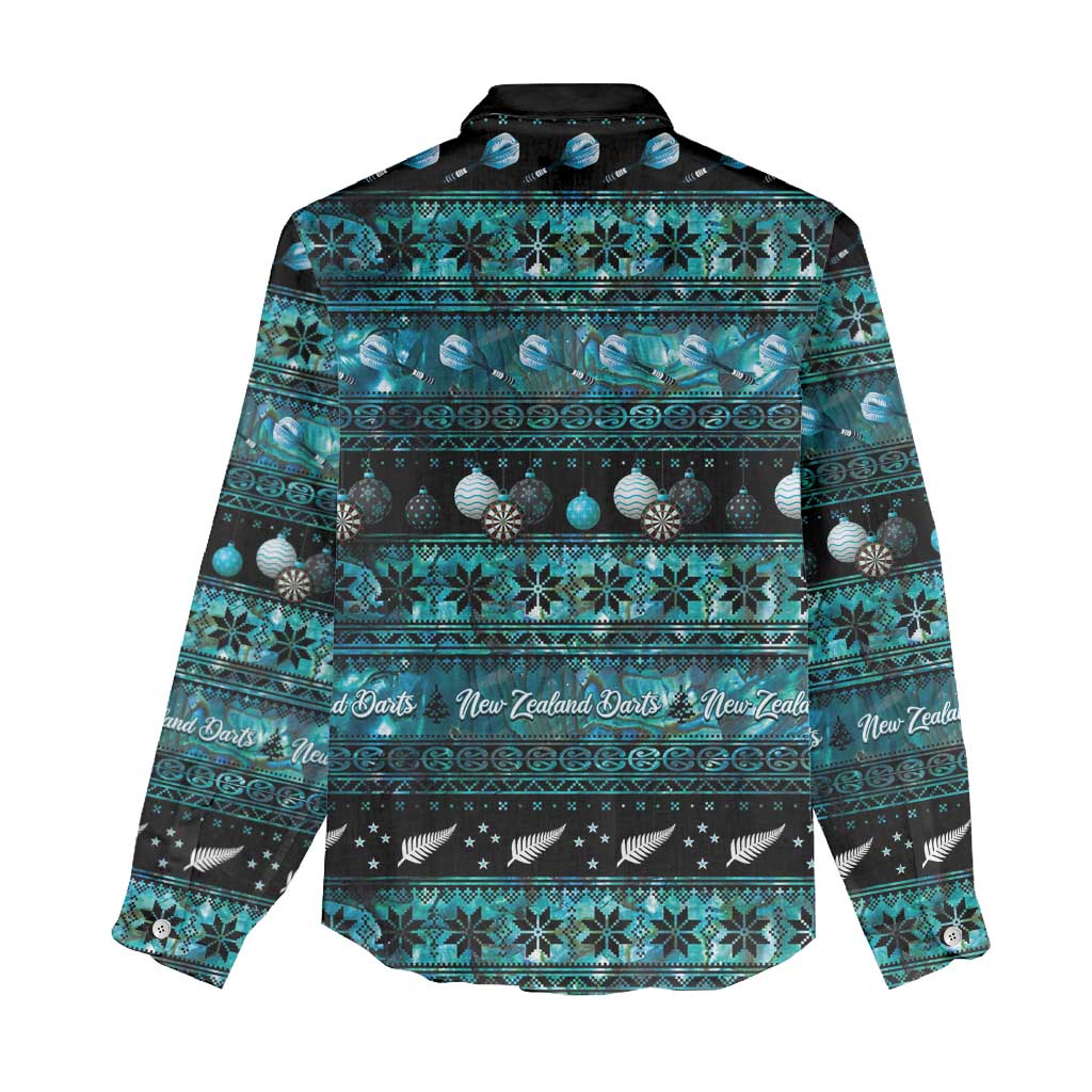 New Zealand Darts Christmas Women Casual Shirt Merry Xmas Aotearoa Maori Paua Shell LT14 - Polynesian Pride
