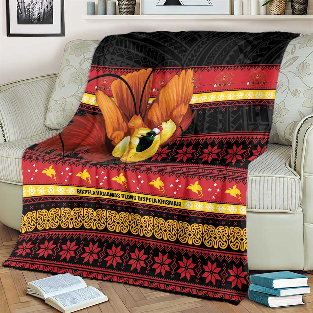 Papua New Guinea Christmas Blanket Bikpela hamamas blong dispela Krismas - Polynesian Pride