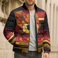 Papua New Guinea Christmas Bomber Puffer Jacket Bikpela hamamas blong dispela Krismas - Polynesian Pride