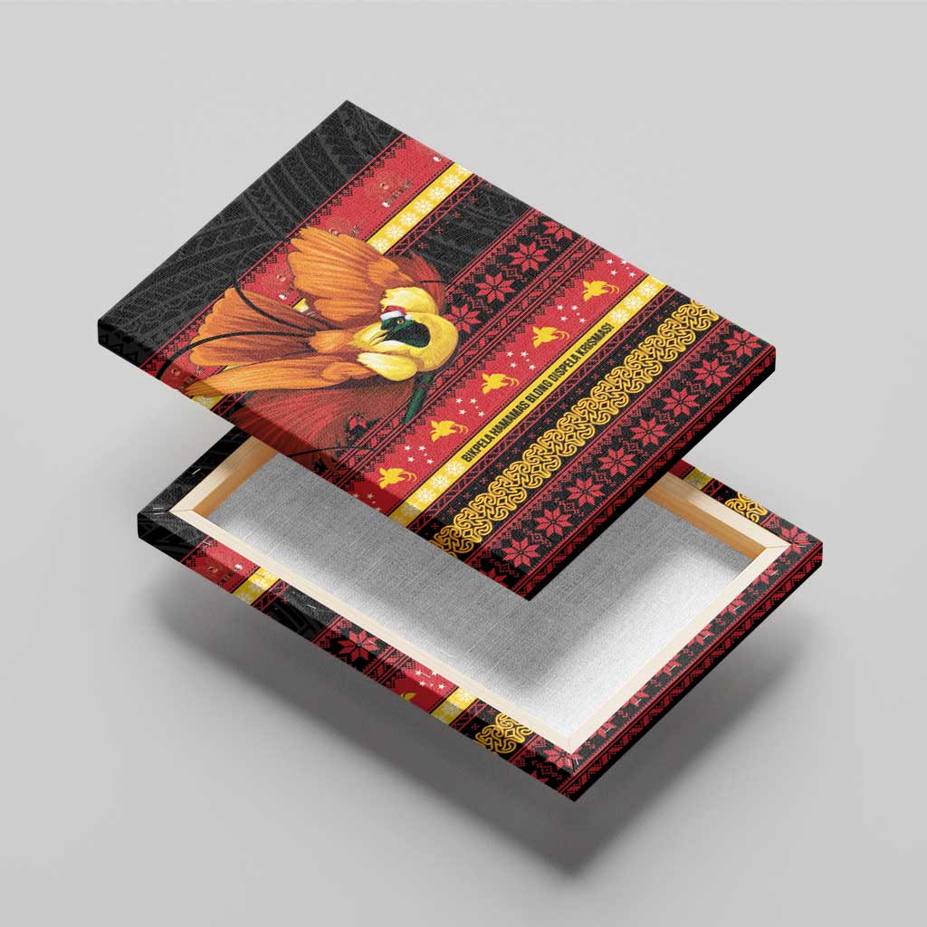 Papua New Guinea Christmas Canvas Wall Art Bikpela hamamas blong dispela Krismas - Polynesian Pride