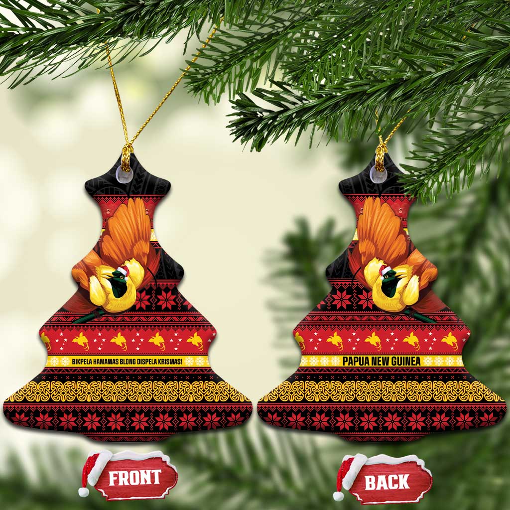 Papua New Guinea Christmas Ceramic Ornament Bikpela hamamas blong dispela Krismas - Polynesian Pride