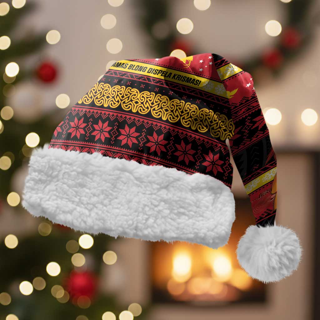 Papua New Guinea Christmas Santa Hat Bikpela hamamas blong dispela Krismas - Polynesian Pride