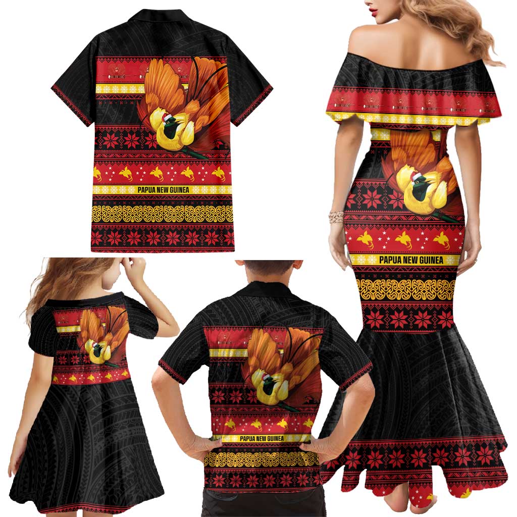 Papua New Guinea Christmas Family Matching Mermaid Dress and Hawaiian Shirt Bikpela hamamas blong dispela Krismas LT14 - Polynesian Pride