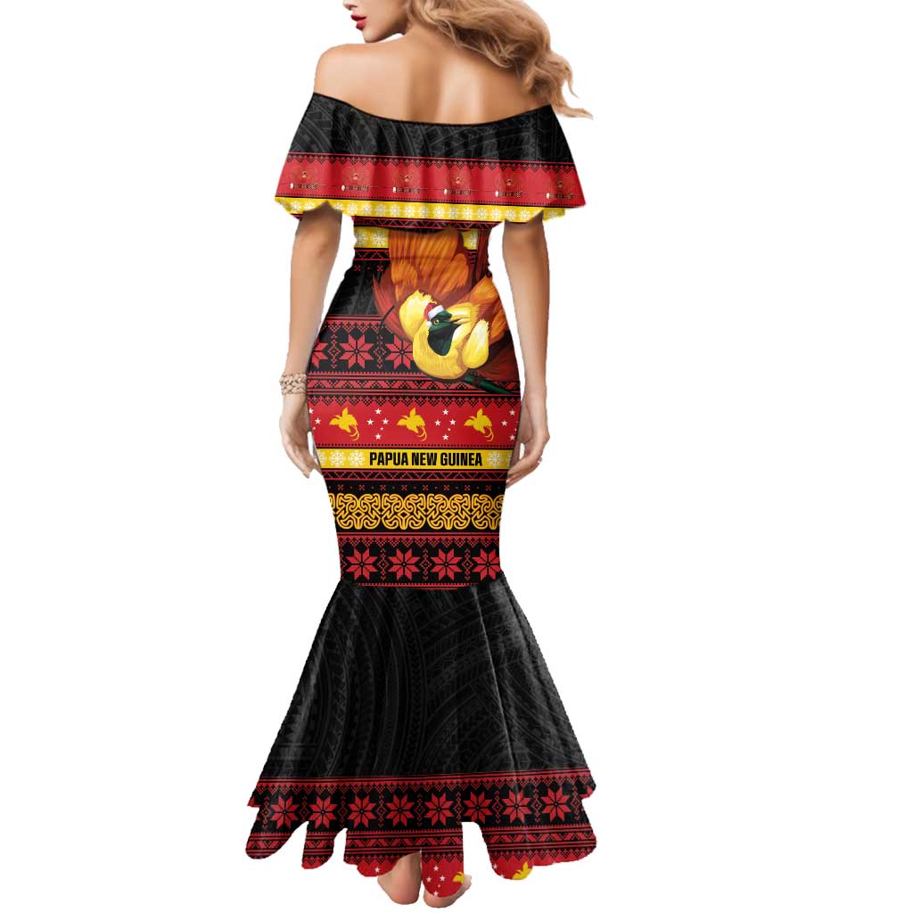 Papua New Guinea Christmas Family Matching Mermaid Dress and Hawaiian Shirt Bikpela hamamas blong dispela Krismas LT14 - Polynesian Pride