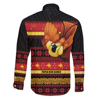 Papua New Guinea Christmas Family Matching Off The Shoulder Long Sleeve Dress and Hawaiian Shirt Bikpela hamamas blong dispela Krismas LT14 - Polynesian Pride