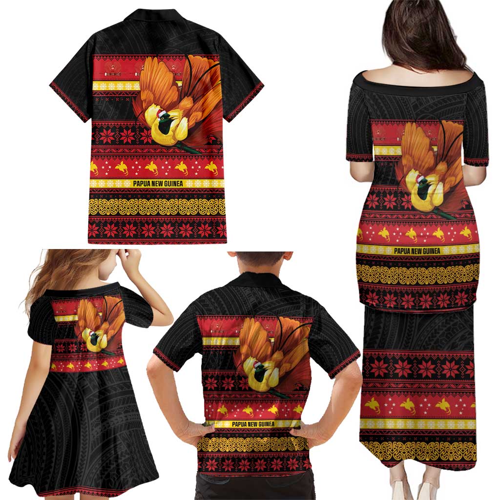 Papua New Guinea Christmas Family Matching Puletasi and Hawaiian Shirt Bikpela hamamas blong dispela Krismas LT14 - Polynesian Pride