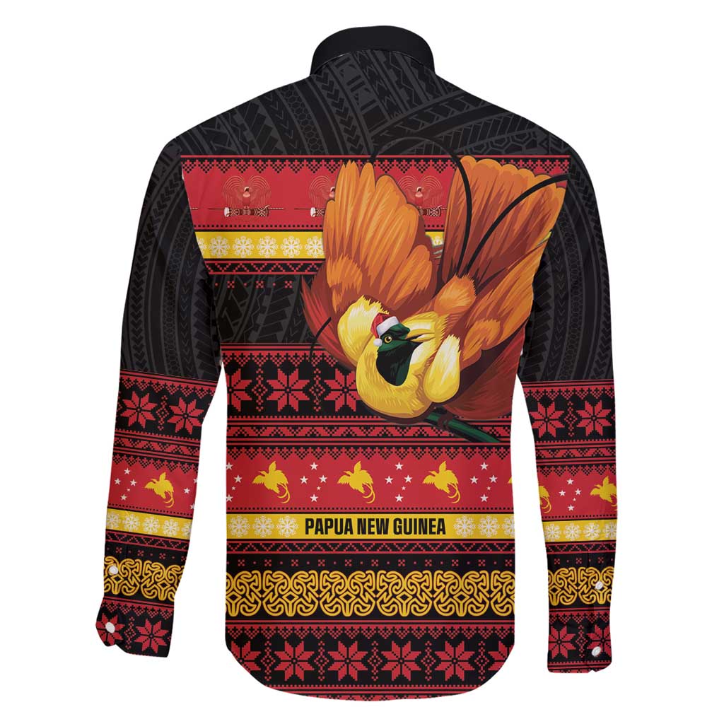 Papua New Guinea Christmas Family Matching Short Sleeve Bodycon Dress and Hawaiian Shirt Bikpela hamamas blong dispela Krismas LT14 - Polynesian Pride