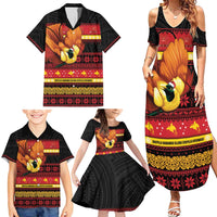 Papua New Guinea Christmas Family Matching Summer Maxi Dress and Hawaiian Shirt Bikpela hamamas blong dispela Krismas LT14 - Polynesian Pride