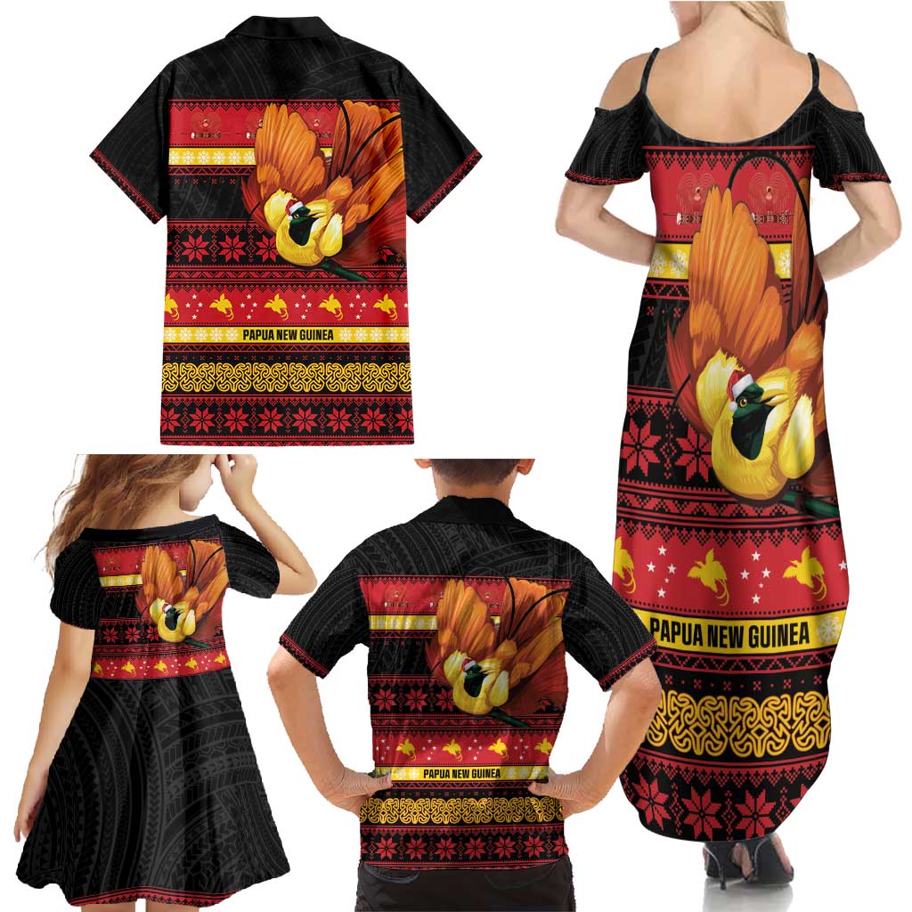 Papua New Guinea Christmas Family Matching Summer Maxi Dress and Hawaiian Shirt Bikpela hamamas blong dispela Krismas LT14 - Polynesian Pride