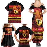 Papua New Guinea Christmas Family Matching Summer Maxi Dress and Hawaiian Shirt Bikpela hamamas blong dispela Krismas LT14 - Polynesian Pride
