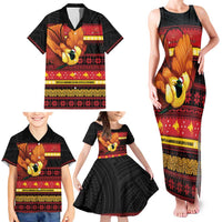 Papua New Guinea Christmas Family Matching Tank Maxi Dress and Hawaiian Shirt Bikpela hamamas blong dispela Krismas LT14 - Polynesian Pride