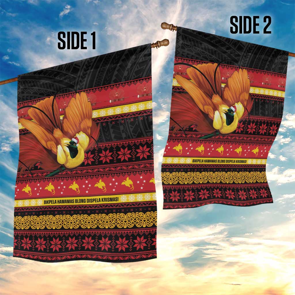 Papua New Guinea Christmas Garden Flag Bikpela hamamas blong dispela Krismas - Polynesian Pride