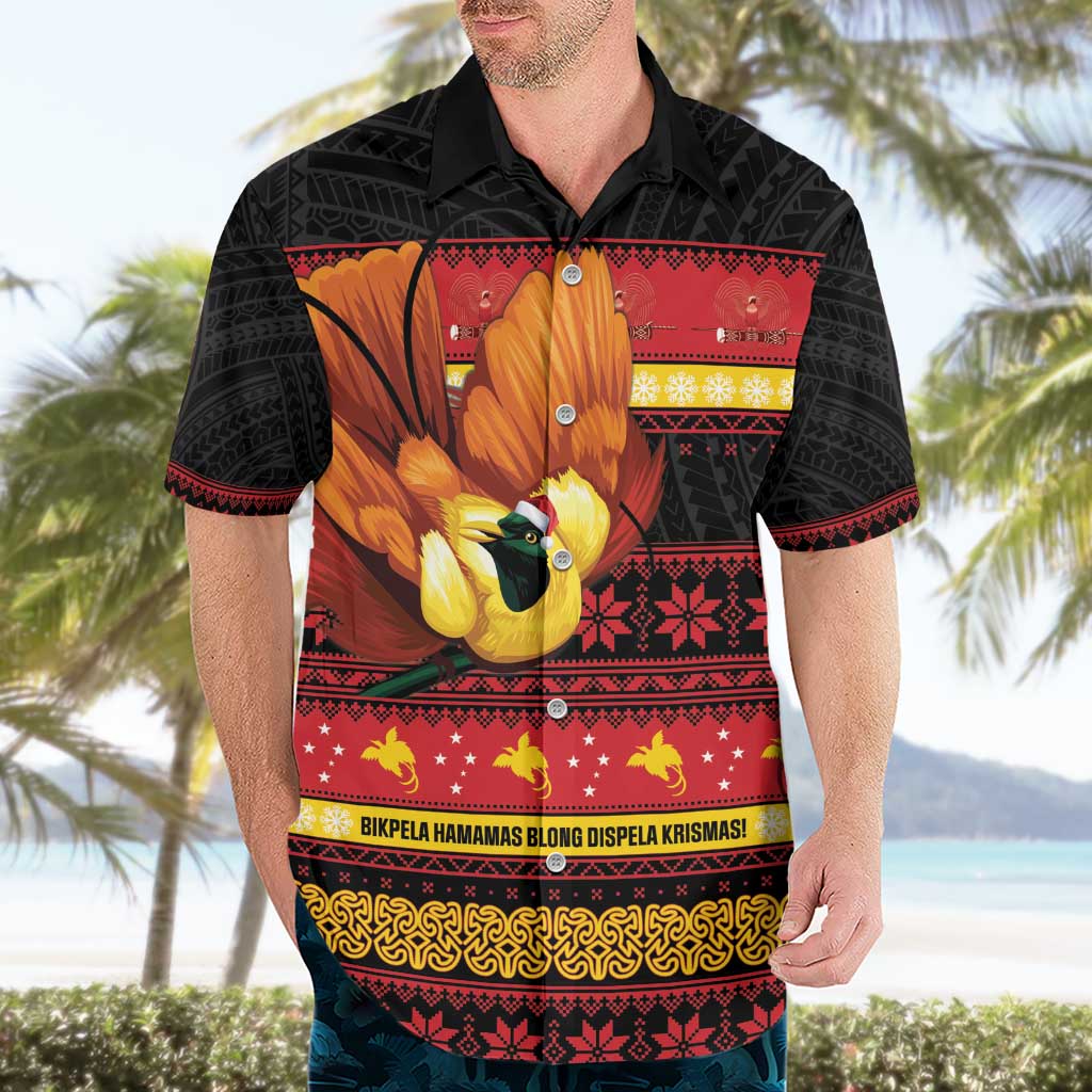 Papua New Guinea Christmas Hawaiian Shirt Bikpela hamamas blong dispela Krismas - Polynesian Pride
