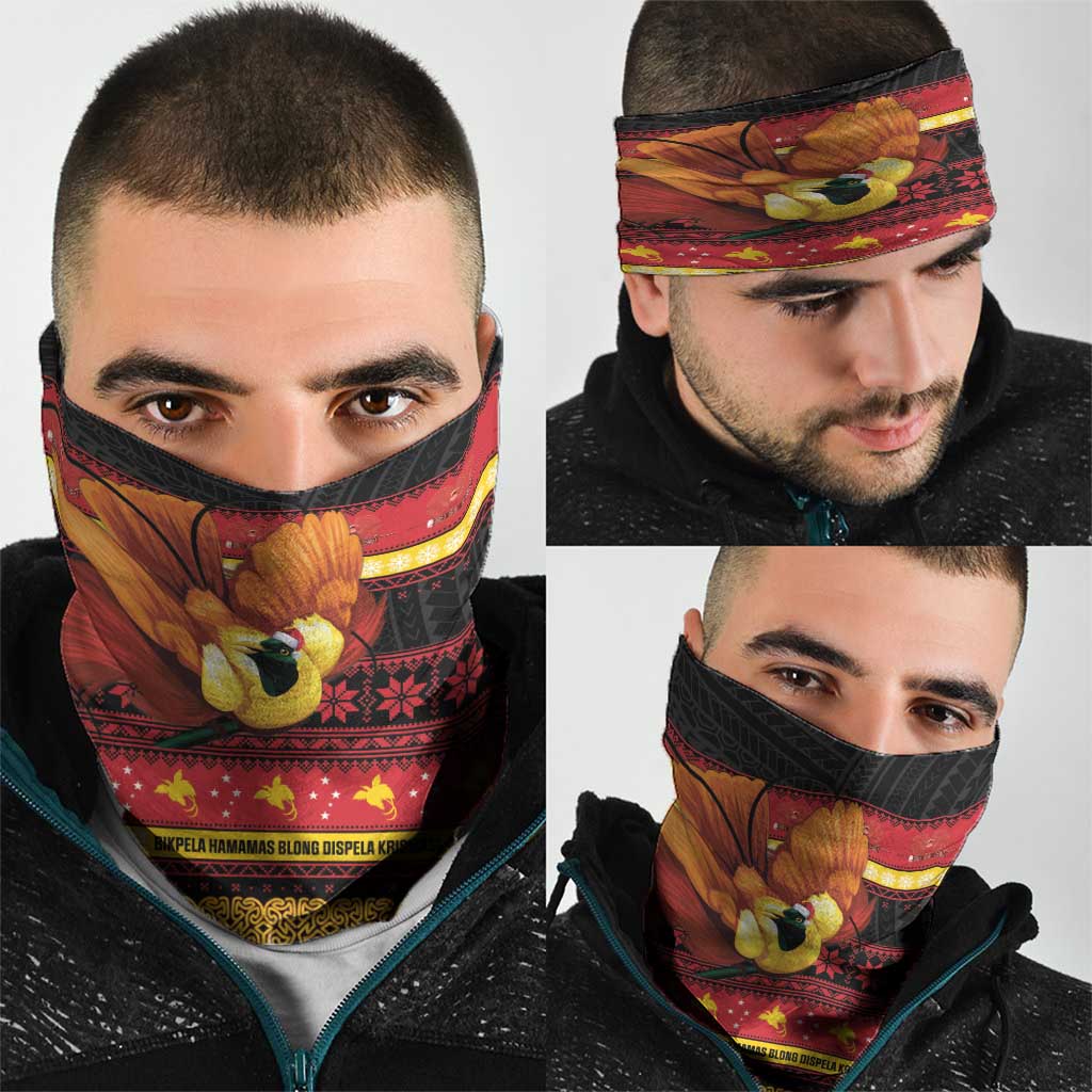 Papua New Guinea Christmas Neck Gaiter Bikpela hamamas blong dispela Krismas - Polynesian Pride