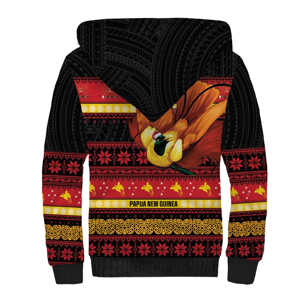 Papua New Guinea Christmas Sherpa Hoodie Bikpela hamamas blong dispela Krismas LT14 - Polynesian Pride