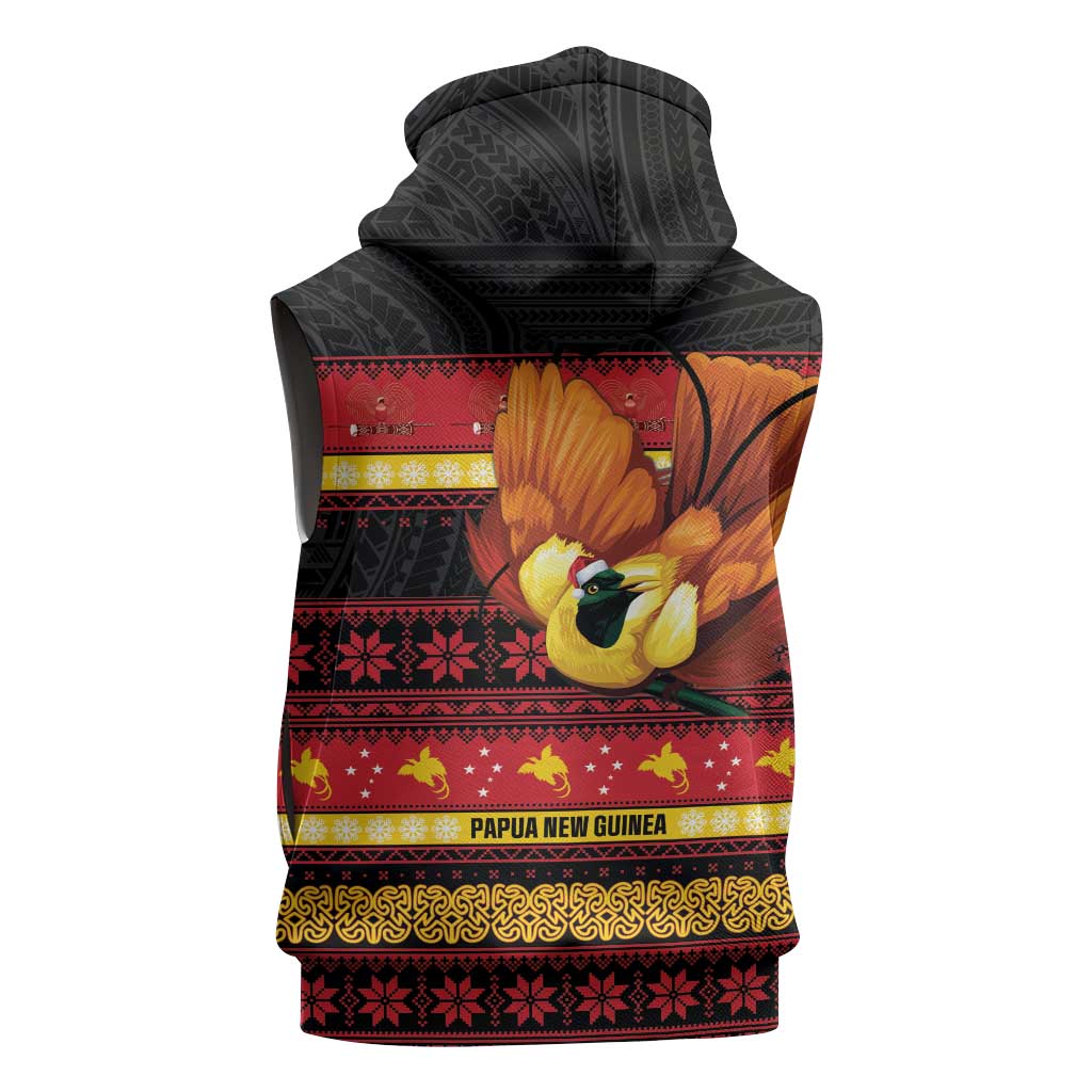Papua New Guinea Christmas Sleeveless Zip Hoodie Bikpela hamamas blong dispela Krismas LT14 - Polynesian Pride