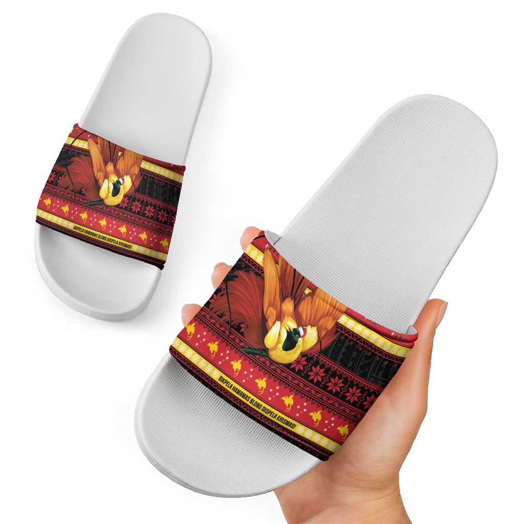 Papua New Guinea Christmas Slide Sandals Bikpela hamamas blong dispela Krismas - Polynesian Pride
