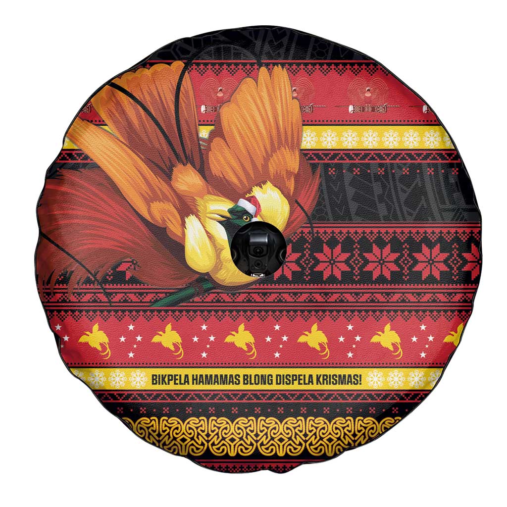 Papua New Guinea Christmas Spare Tire Cover Bikpela hamamas blong dispela Krismas LT14 - Polynesian Pride