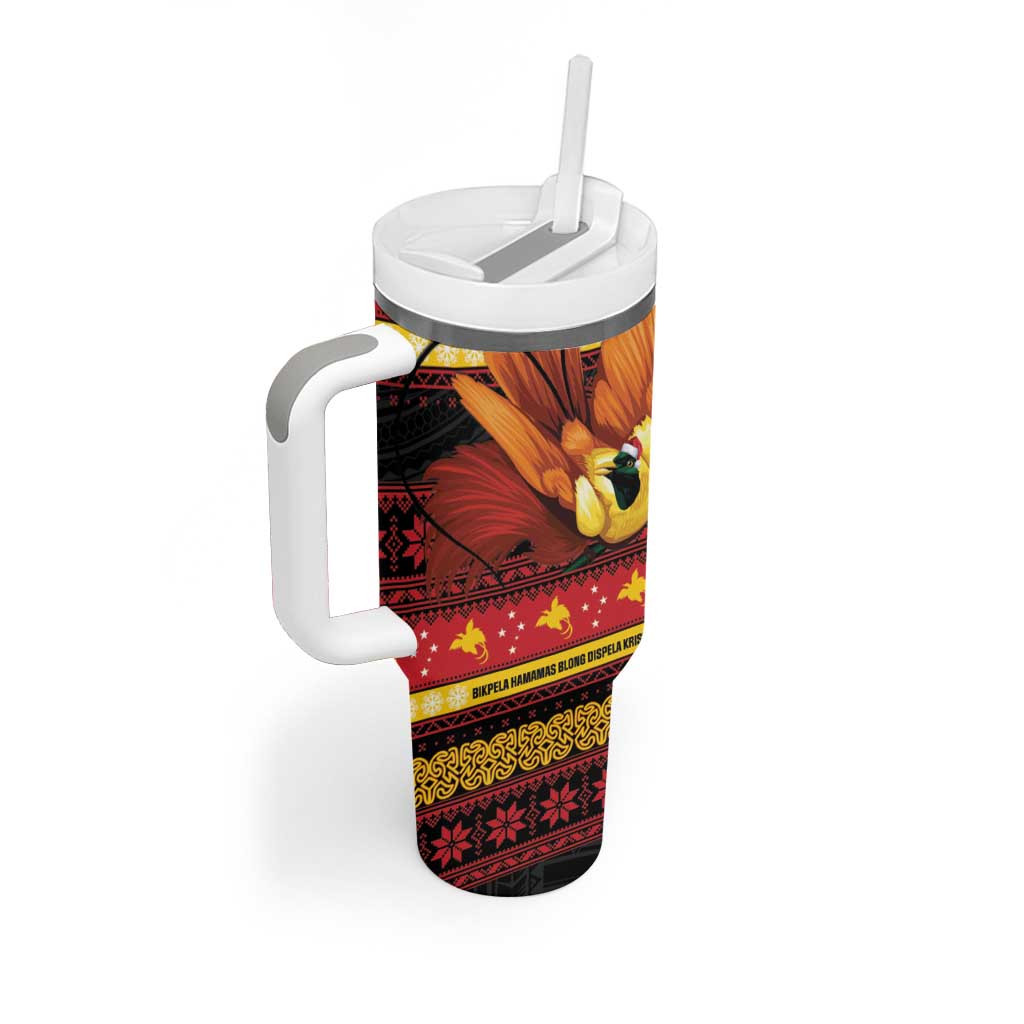 Papua New Guinea Christmas Tumbler With Handle Bikpela hamamas blong dispela Krismas - Polynesian Pride