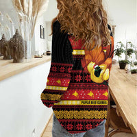 Papua New Guinea Christmas Women Casual Shirt Bikpela hamamas blong dispela Krismas LT14 - Polynesian Pride