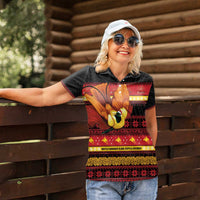 Papua New Guinea Christmas Women Polo Shirt Bikpela hamamas blong dispela Krismas LT14 - Polynesian Pride