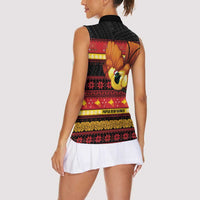 Papua New Guinea Christmas Women Sleeveless Polo Shirt Bikpela hamamas blong dispela Krismas LT14 - Polynesian Pride