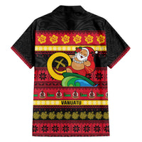 Vanuatu Christmas Family Matching Off The Shoulder Long Sleeve Dress and Hawaiian Shirt Joyeux Noel Surfing Santa With Boar Tusk LT14 - Polynesian Pride
