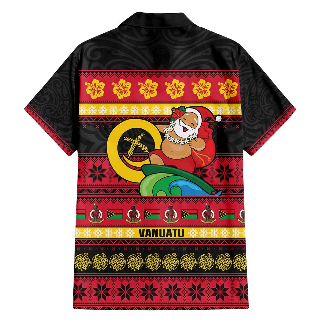 Vanuatu Christmas Family Matching Puletasi and Hawaiian Shirt Joyeux Noel Surfing Santa With Boar Tusk LT14 - Polynesian Pride