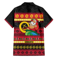 Vanuatu Christmas Family Matching Tank Maxi Dress and Hawaiian Shirt Joyeux Noel Surfing Santa With Boar Tusk LT14 - Polynesian Pride