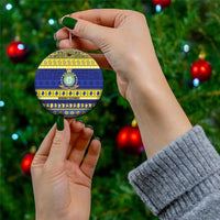 Niue Christmas Ceramic Ornament Monuina e Kilisimasi Hiapo Motifs - Polynesian Pride