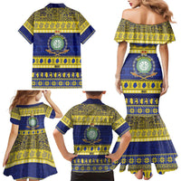 Niue Christmas Family Matching Mermaid Dress and Hawaiian Shirt Monuina e Kilisimasi Hiapo Motifs LT14 - Polynesian Pride