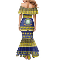 Niue Christmas Family Matching Mermaid Dress and Hawaiian Shirt Monuina e Kilisimasi Hiapo Motifs LT14 - Polynesian Pride