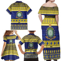 Niue Christmas Family Matching Off Shoulder Maxi Dress and Hawaiian Shirt Monuina e Kilisimasi Hiapo Motifs LT14 - Polynesian Pride