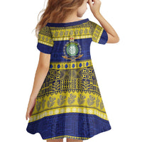 Niue Christmas Family Matching Summer Maxi Dress and Hawaiian Shirt Monuina e Kilisimasi Hiapo Motifs LT14 - Polynesian Pride